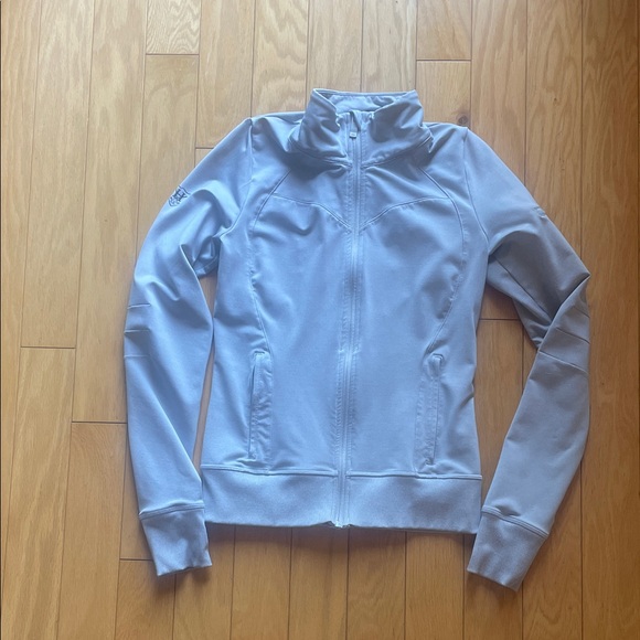 Alo Light Gray Full-Zip Jacket - Picture 1 of 5